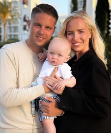 Chantalle Schilder and Joey Veerman with their son Frenkie Joe